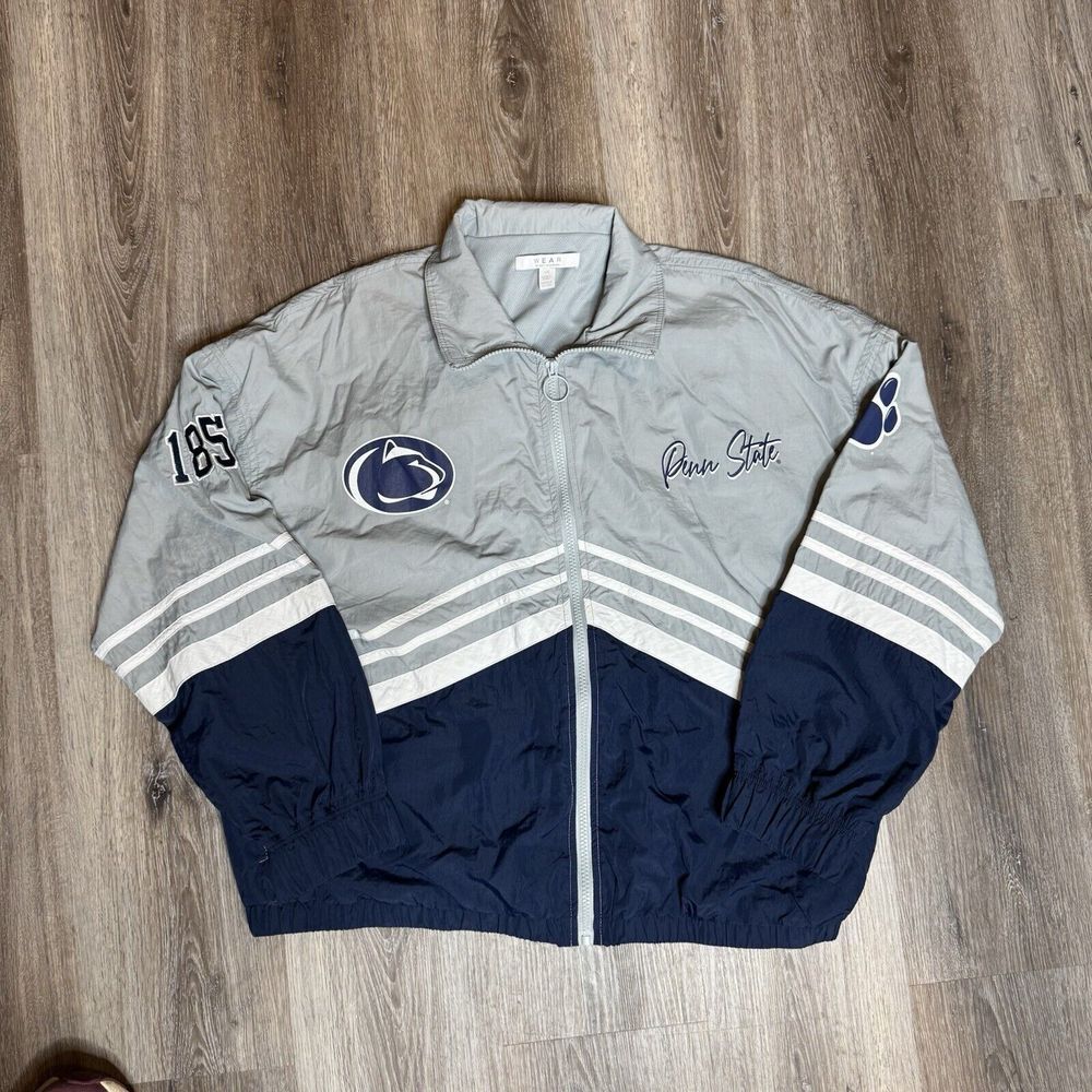 Women's WEAR by Erin Andrews Gray Penn State Nittany Lions Vintage Zip Up Jacket